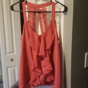 LC Lauren Conrad sleeveless lace blouse